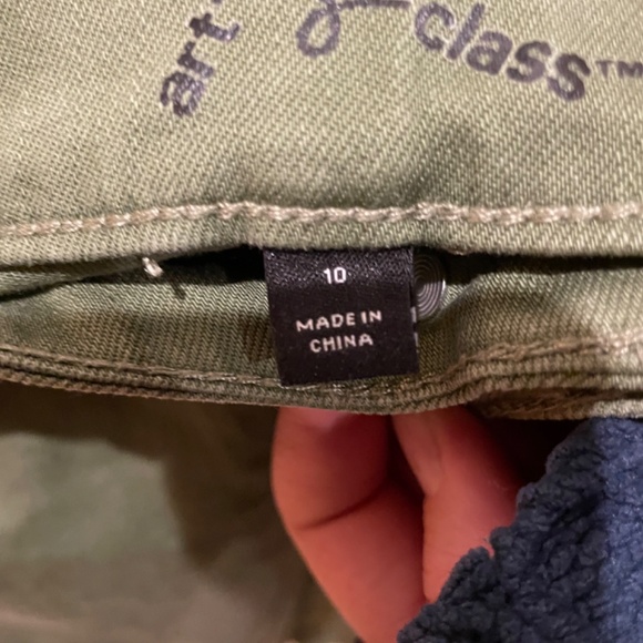 Art Class Girls’ Green High Rise Slim Cargo Pants - Picture 4 of 6